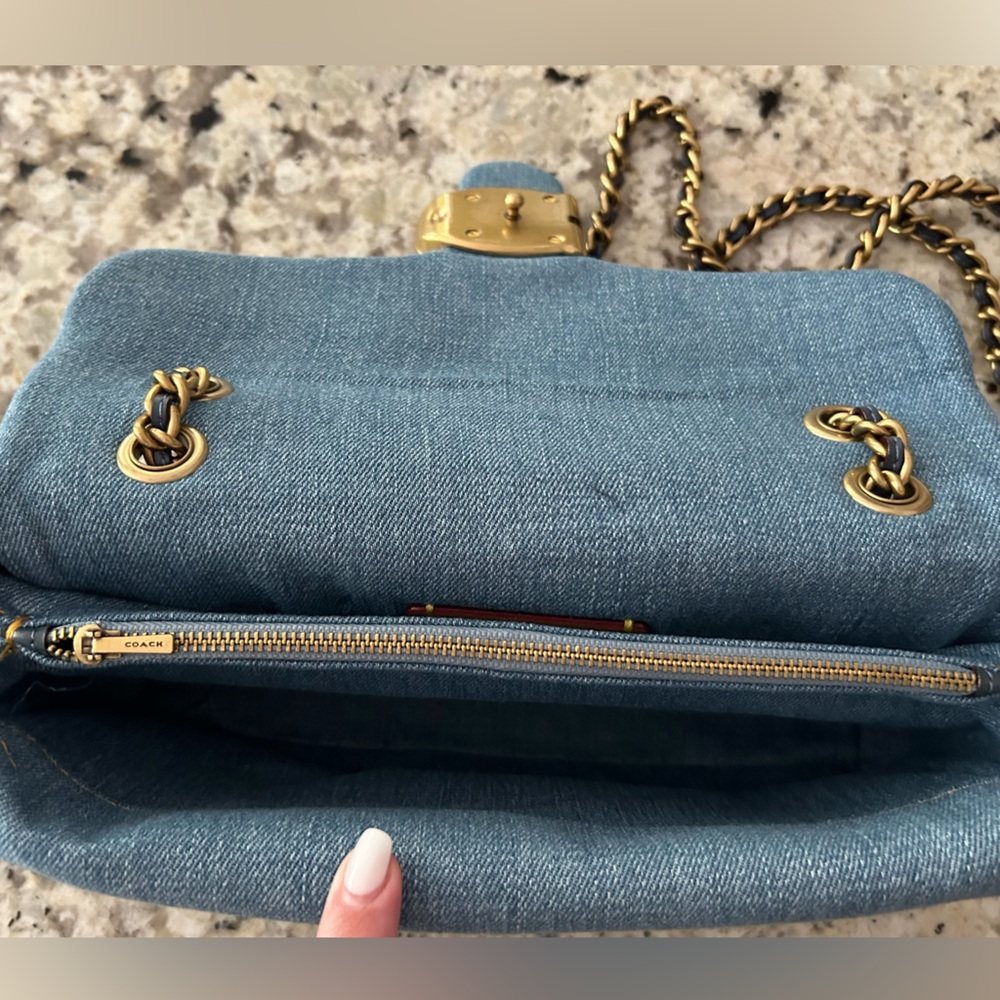 Coach Blue Quilted Crossbody Bag - Picture 10 of 12